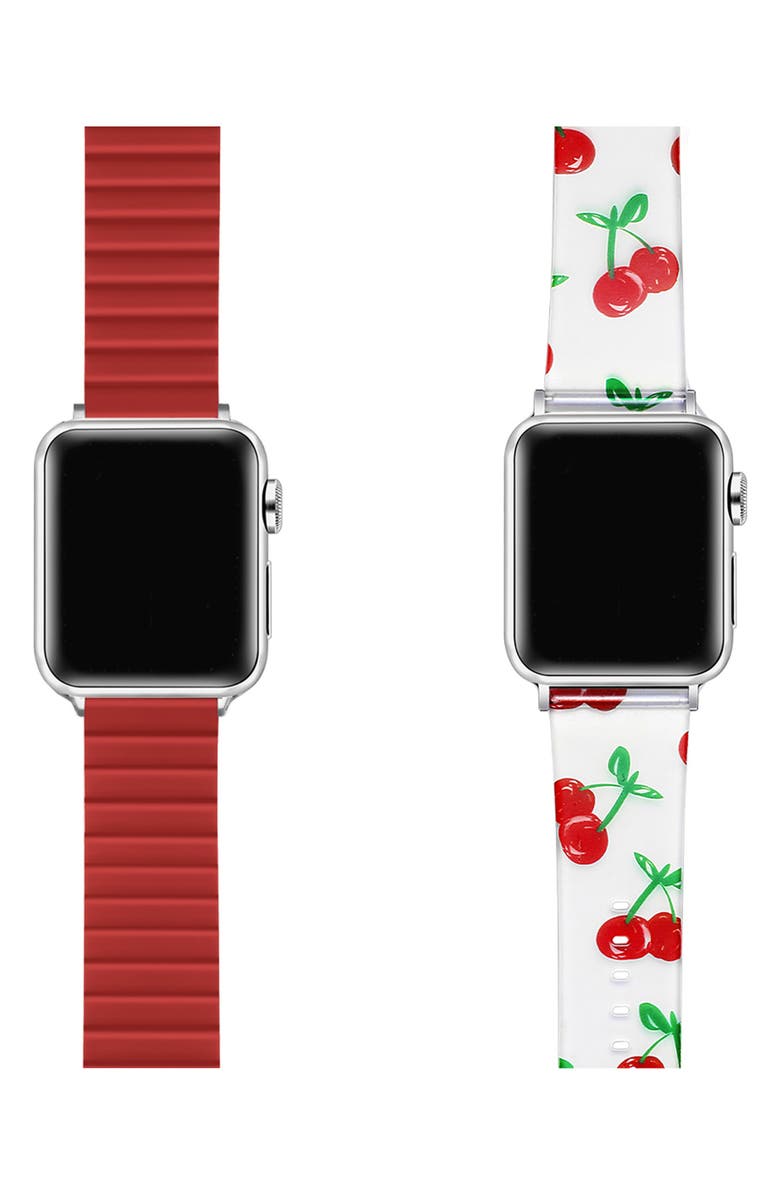 The Posh Tech Assorted 2-Pack Silicone Apple Watch<sup>®</sup> Watchbands, Alternate, color, Assorted