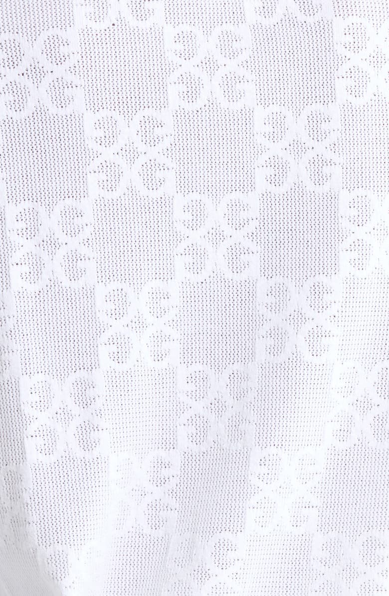 G/FORE Pointelle Knit Button Front Cardigan, Alternate, color, Snow