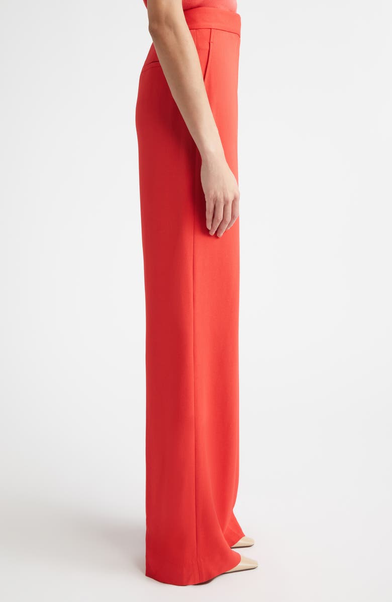 ST. JOHN Stretch Crepe Pants, Alternate, color, Deep Coral