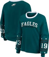 WEAR by Erin Andrews Women's WEAR by Erin Andrews Midnight Green Philadelphia Eagles Plus Size Sport Long-Sleeve T-Shirt