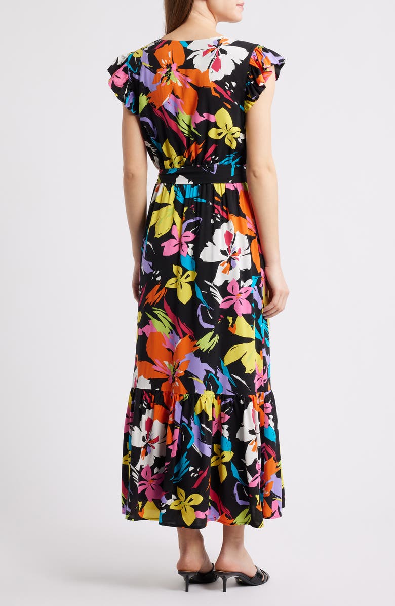 Sam Edelman Bright Flower Tie Waist Maxi Dress, Alternate, color, 