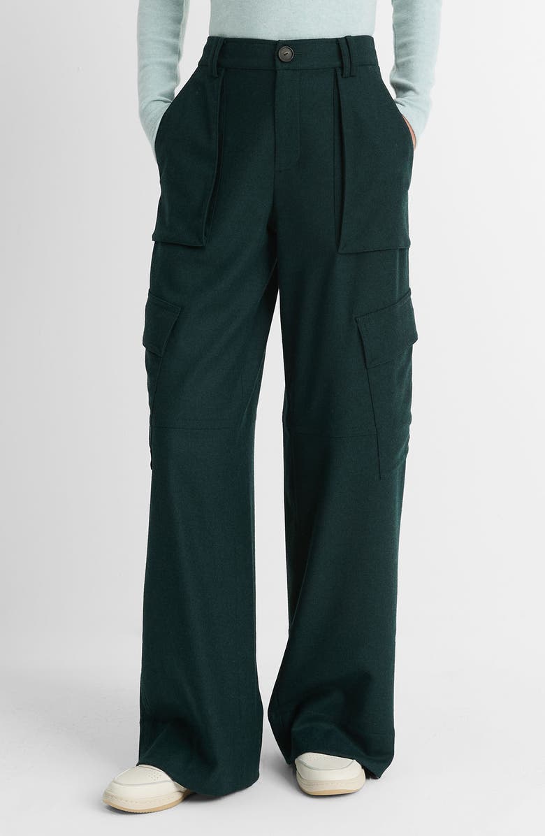 Vince Raver Flannel Cargo Pants, Main, color, Sea Onyx