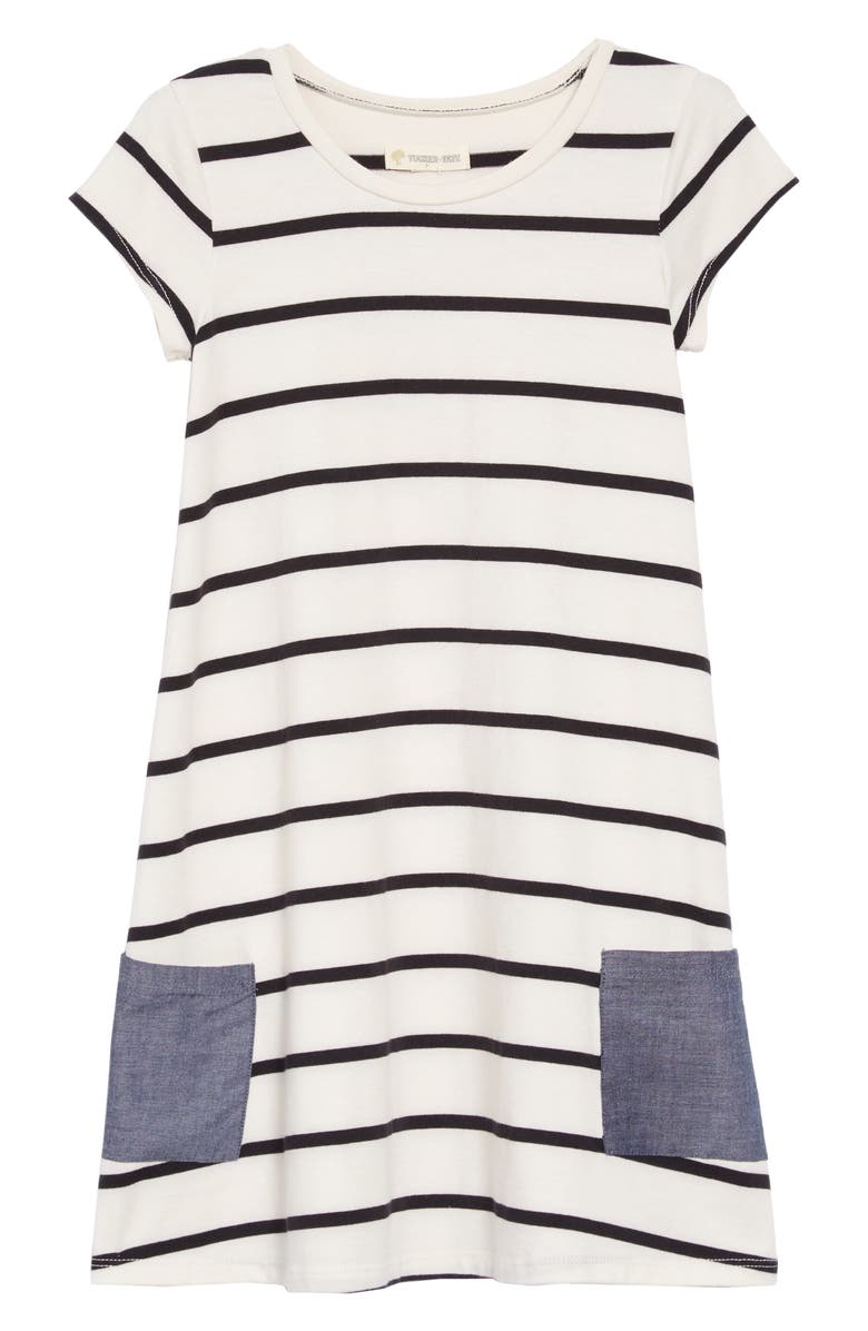Tucker + Tate Contrast Pocket T-Shirt Dress, Main, color, 