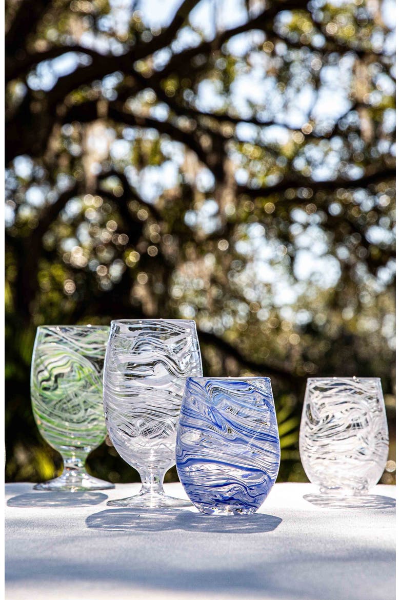 Puro Marbled Stemless Wine Glass, Alternate, color, WHITEWASH