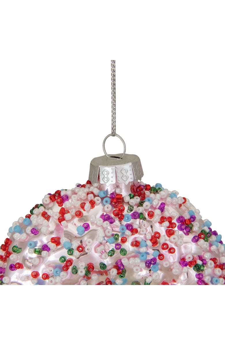 Northlight 3.75" Pink Doughnut with Sprinkles Glass Christmas Ornament, Alternate, color, Pink