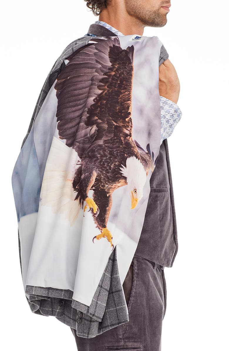 Brooklyn Brigade Plaid Wool Blazer, Alternate, color, Grey