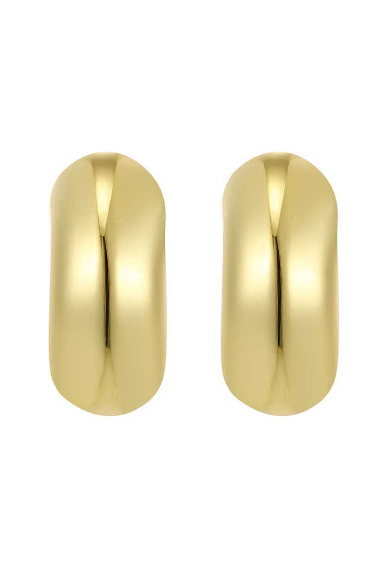 14K Gold Plated Front/Back Hoop Earrings, Alternate, color, GOLD