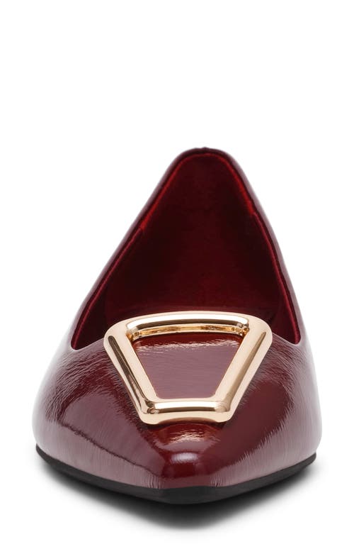 Anne Klein Cavina Pointed Toe Flat In Burgundy
