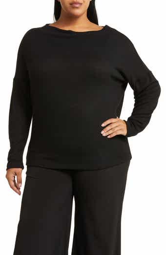 Brushed Knit Long Sleeve Top