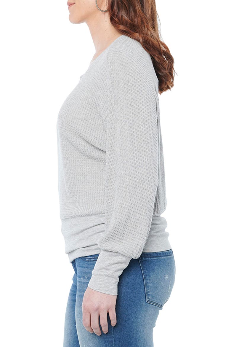 Thermal Knit Top (Nordstrom Exclusive), Alternate, color, HCR-HEATHER CREAM