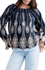 CIEBON Belia Embroidered Top