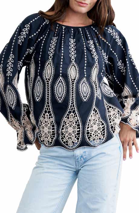 CIEBON Belia Embroidered Top