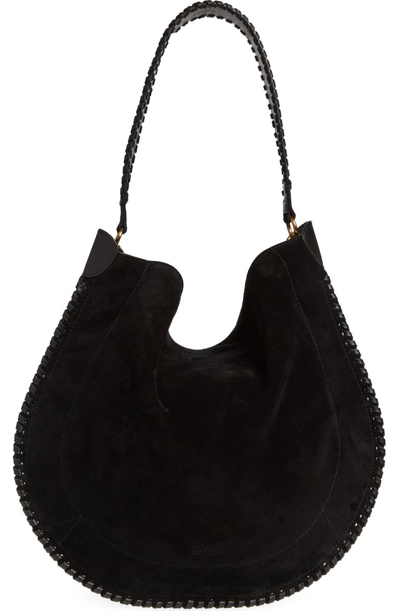Isabel Marant Large Oskan Suede Hobo Bag, Main, color,