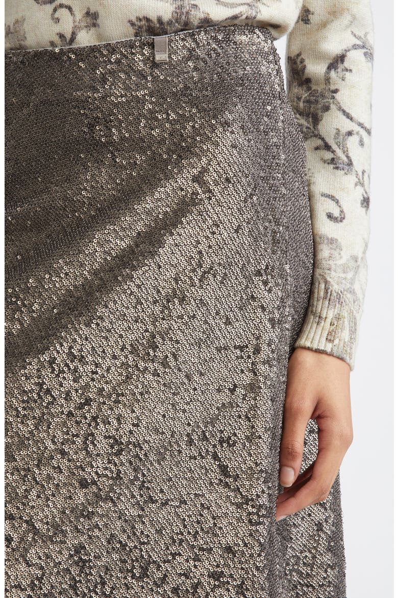 Sequin A-Line Skirt, Alternate, color, GRAY