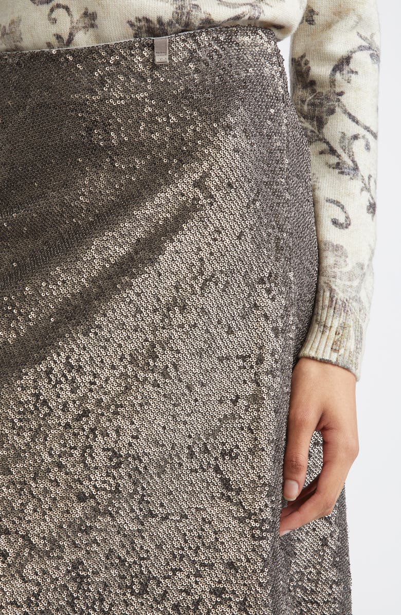 Herno Sequin A-Line Skirt, Alternate, color, Ferro