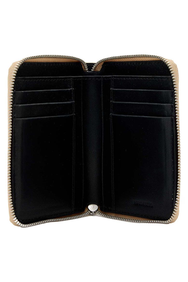 Lena Hex Leather Zip Wallet, Alternate, color, MELLOW YELLOW
