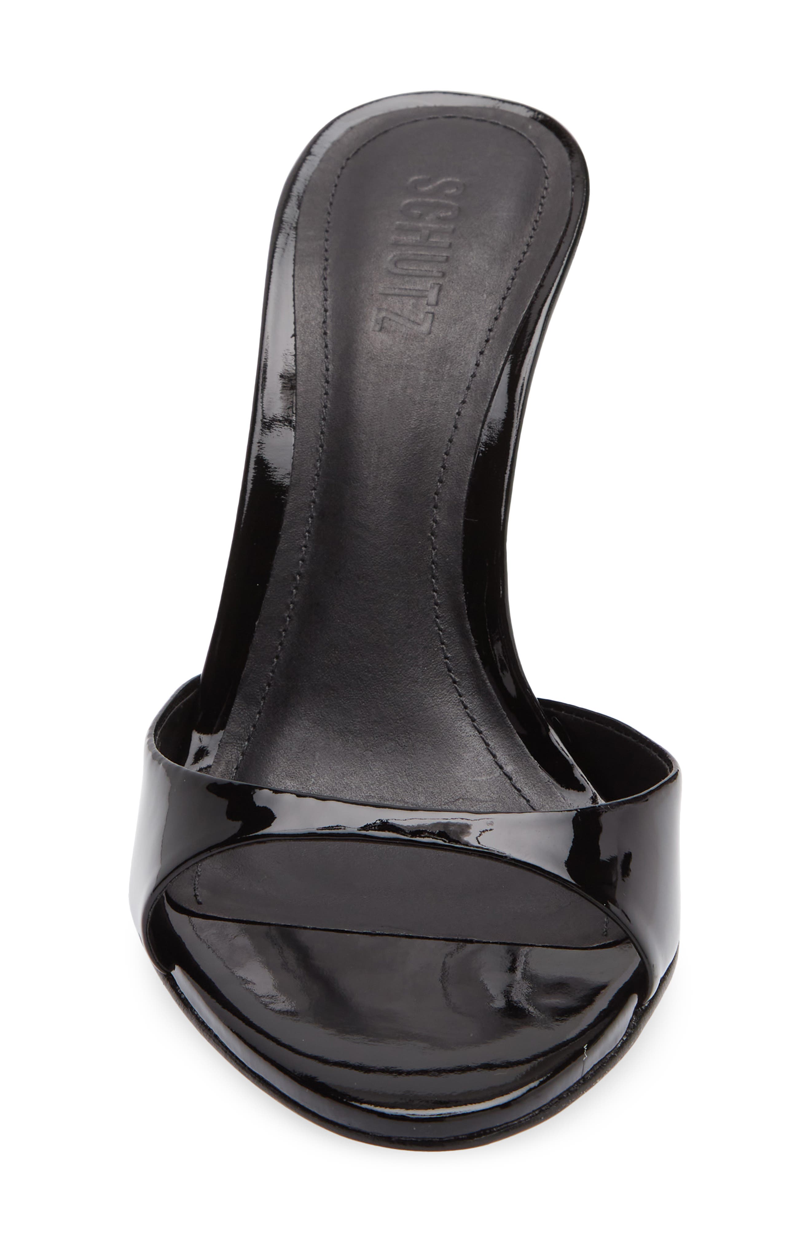 Schutz Allure Slide Sandal, Alternate, color, Black