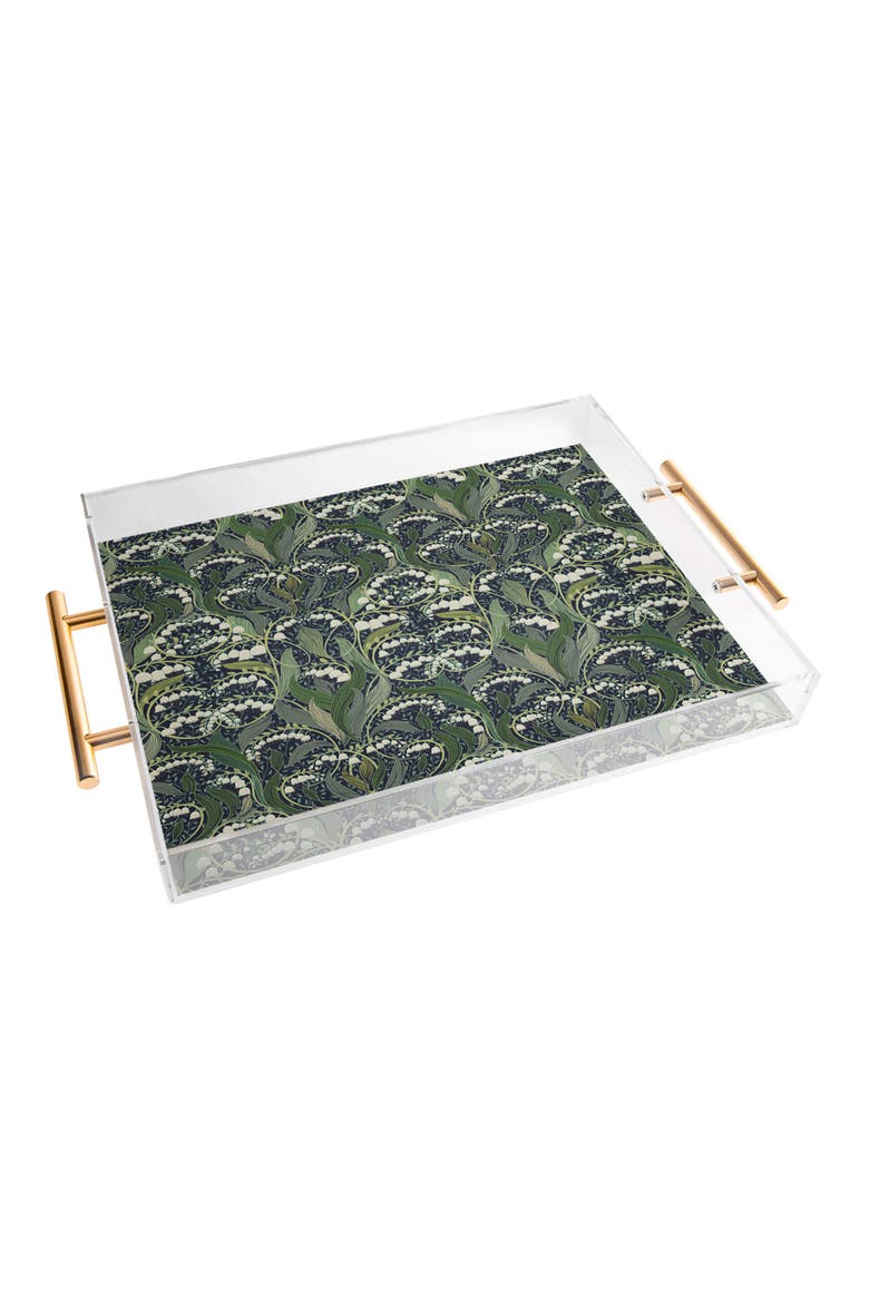 Wonderful Poisonous Lily Acrylic Tray, Alternate, color, GREEN