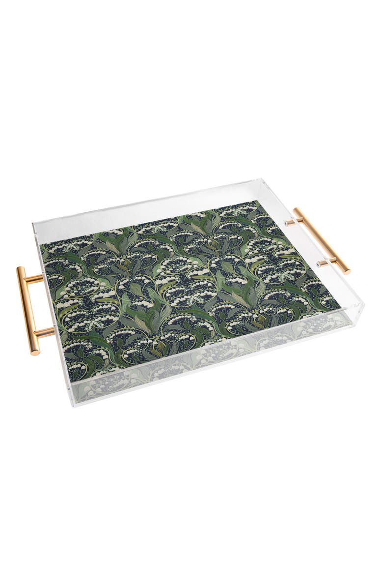 Deny Designs Wonderful Poisonous Lily Acrylic Tray, Alternate, color, Green