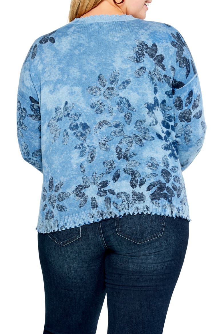 Horizon Petal Pattern Sweater, Alternate, color, BLUE MULTI