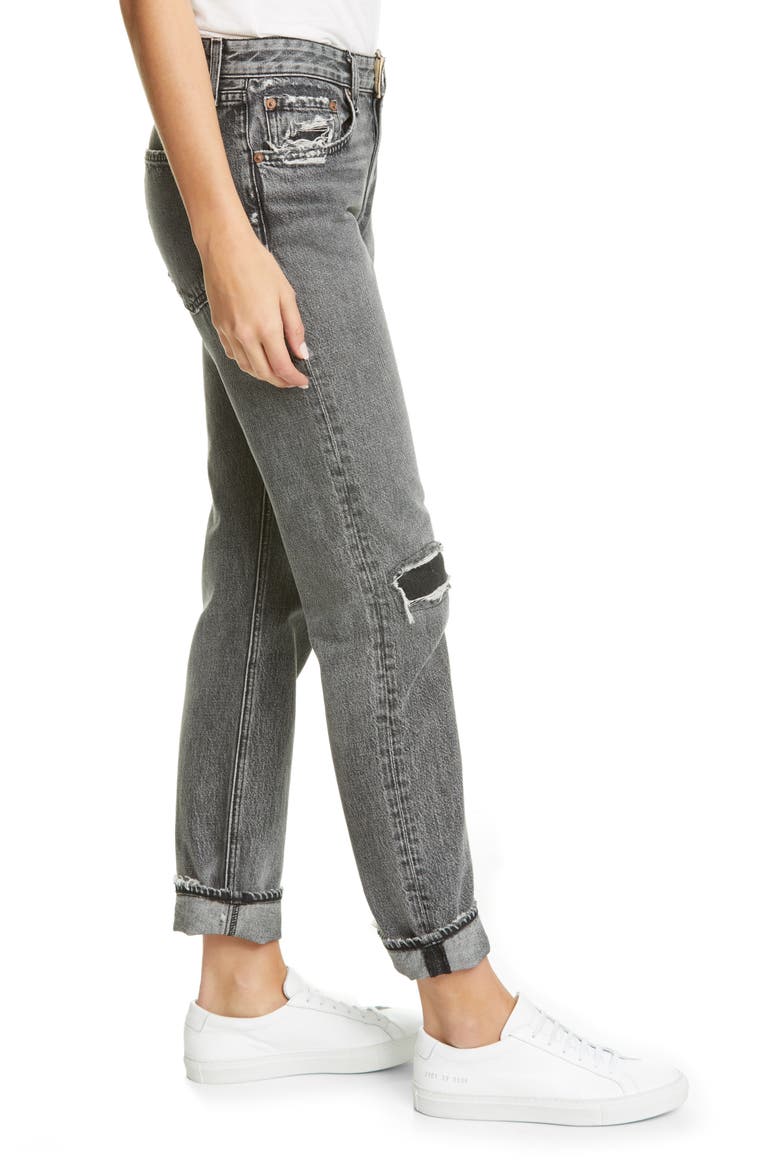 Rosa Boyfriend Jeans, Alternate, color, BLK MAGIC