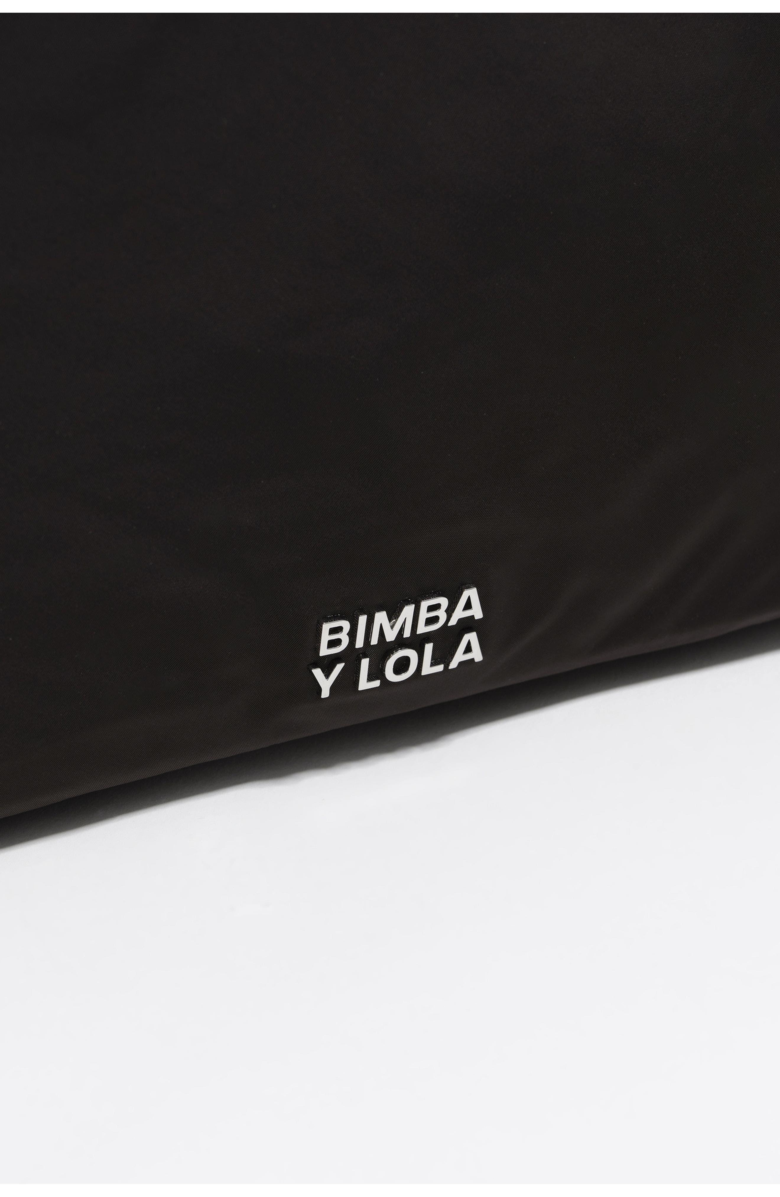 Bimba y Lola Nylon Pocket Bucket Bag, Alternate, color, Charcoal