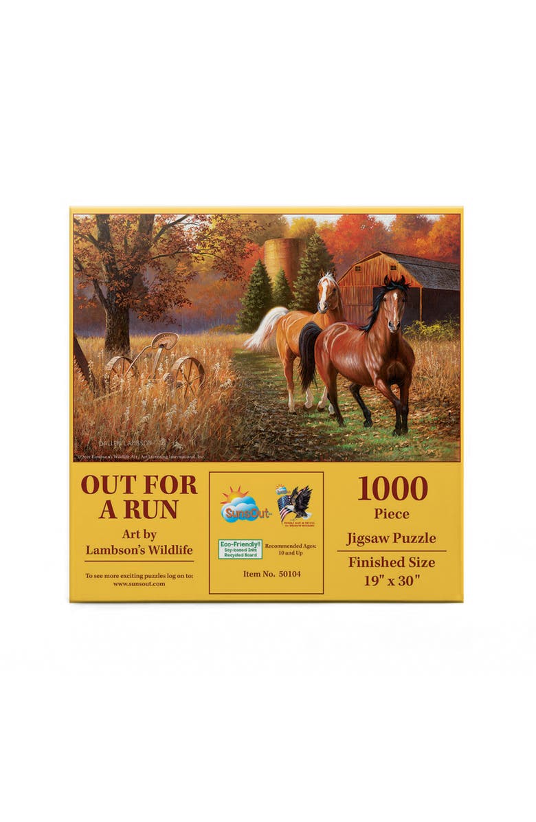 Sunsout Out for a Run 1000 piece Jigsaw Puzzle for Adults, Alternate, color, Multicolor