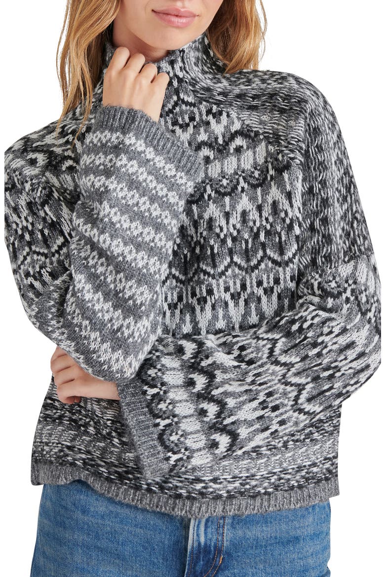 Indie Turtleneck Sweater, Alternate, color, CHARCOAL GREY