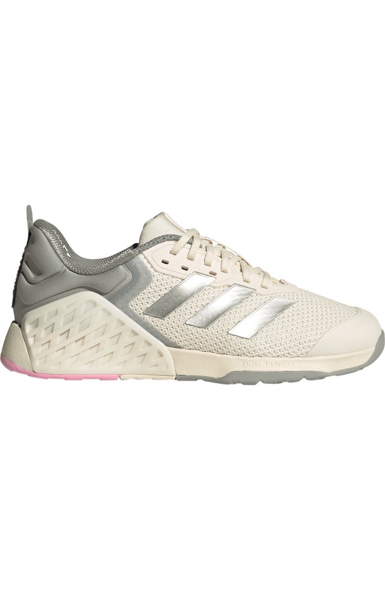 adidas Dropset 3 Training Shoe, Alternate, color, White/ Matte Silver/ True Pink