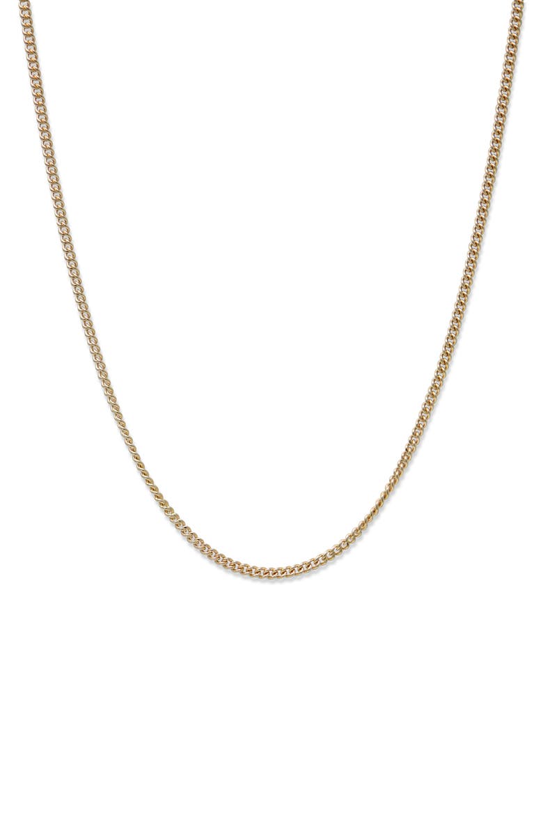 Curb Chain Necklace, Main, color, YELLOW GOLD