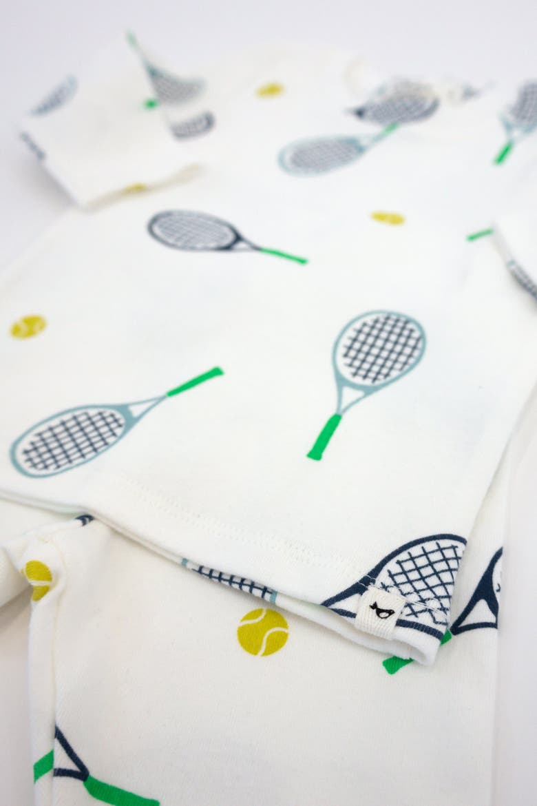 Tennis Print Two Piece Set, Alternate, color, Cream