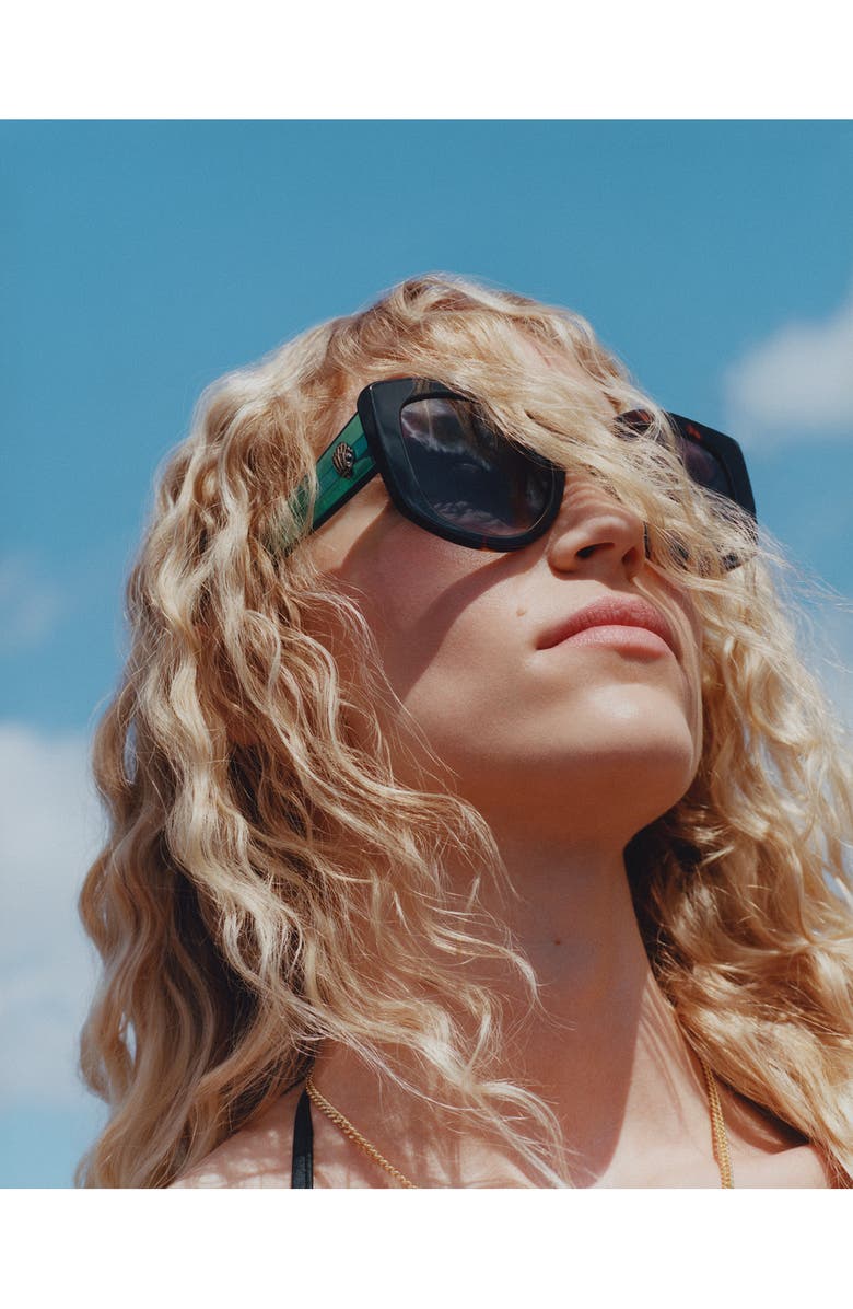 Kurt Geiger London 53mm Gradient Polarized Cat Eye Sunglasses, Alternate, color, 