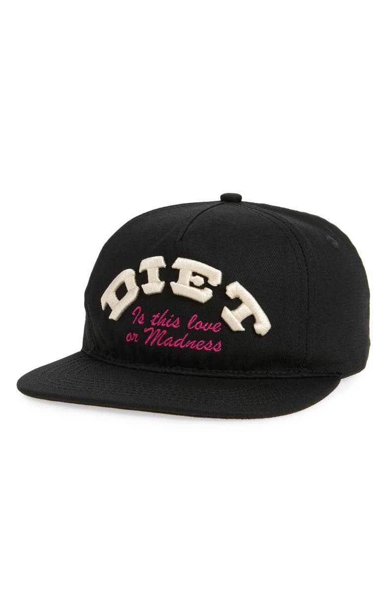 DIET STARTS MONDAY Madness Adjustable Hat, Main, color, Black/ Cream/ Pink