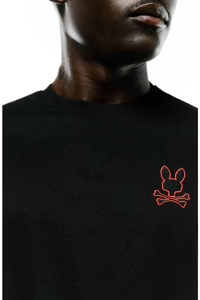 Rune Relaxed Back Graphic Pima Cotton T-Shirt, Alternate, color, BLACK