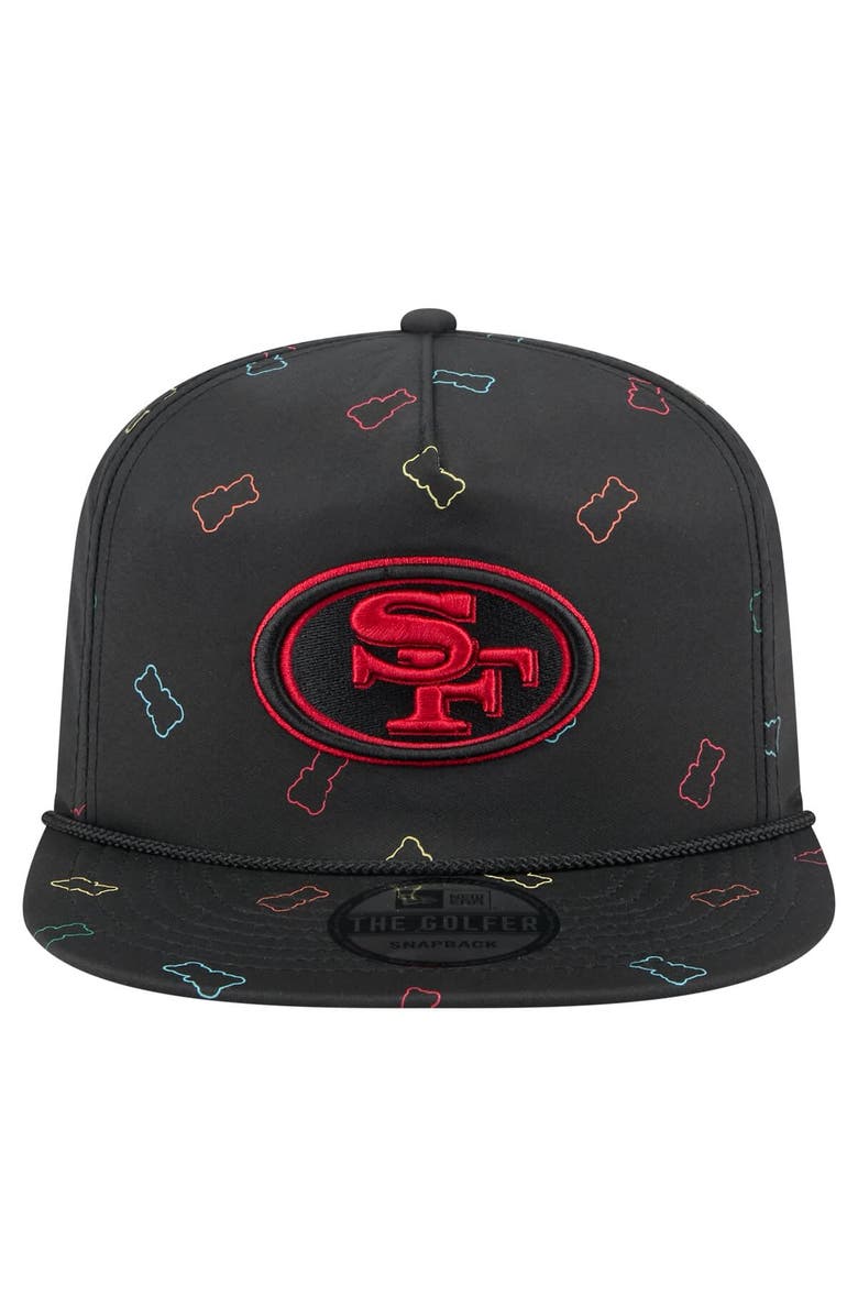 New Era Men's New Era Black San Francisco 49ers Gummy Golfer Snapback Hat, Alternate, color, Black