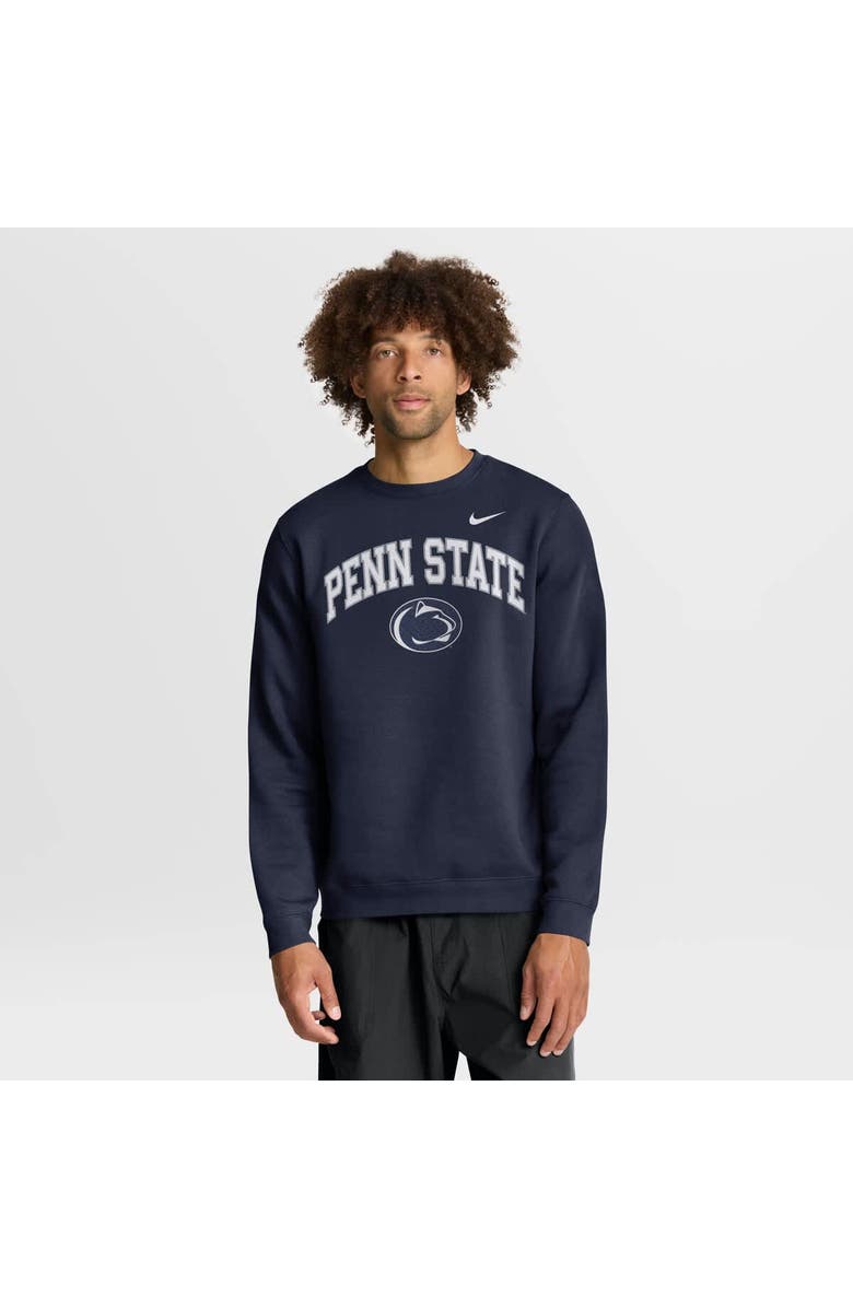 Nike Men
s Nike Navy Penn State Nittany Lions Arch Pullover Sweatshirt, Main, color, Navy
