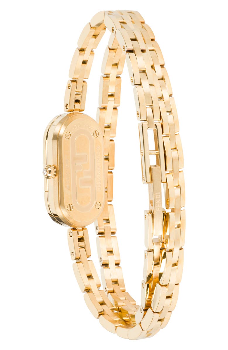 Fendi O'Lock Diamond Bracelet Watch, 14.8mm x 28.3mm, Alternate, color,