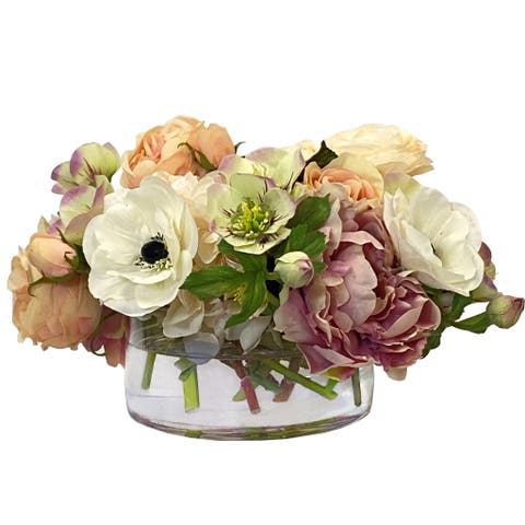 Mixed Floral In Open Cylinder