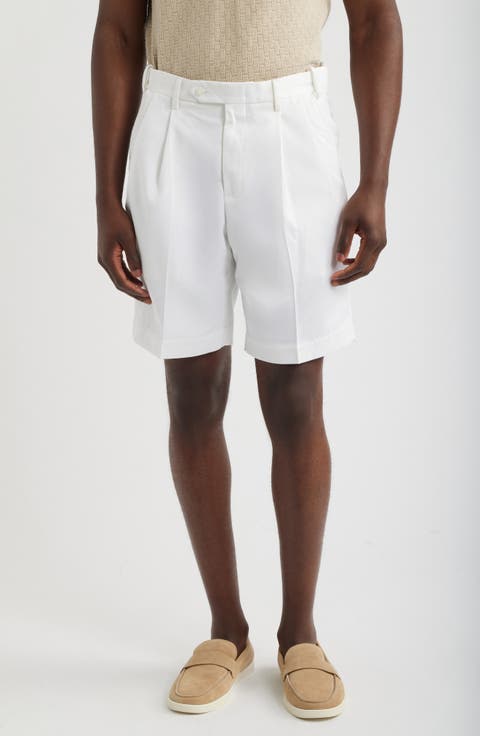 Microfiber Pleated Shorts