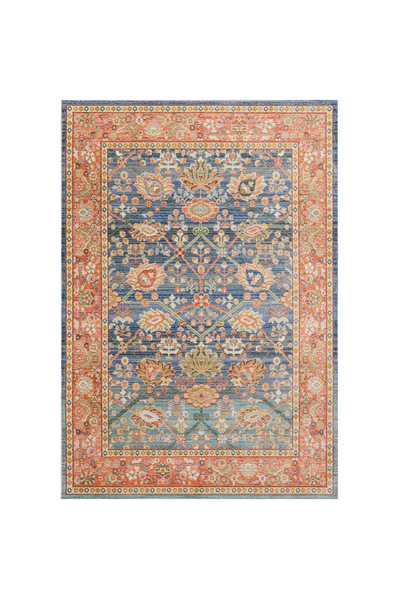Alba Modern Faded Peshawar Area Rug, Main, color, Plum/Terracotta
