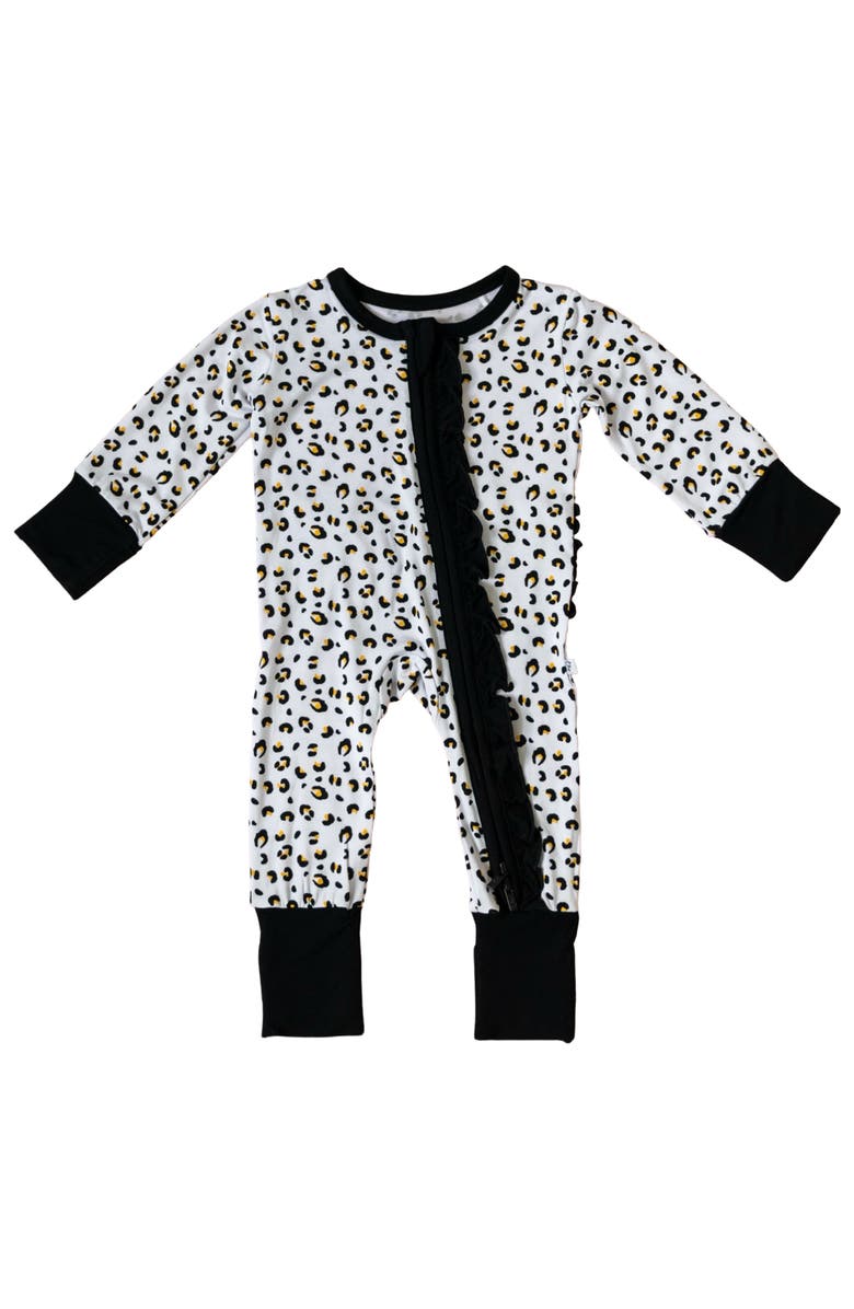 Laree + Co Allie Ruffle Convertible Footie, Main, color, Leopard