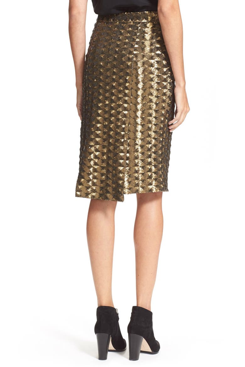 'Brody' Sequin Pencil Skirt, Alternate, color, BRONZE SEQUINS