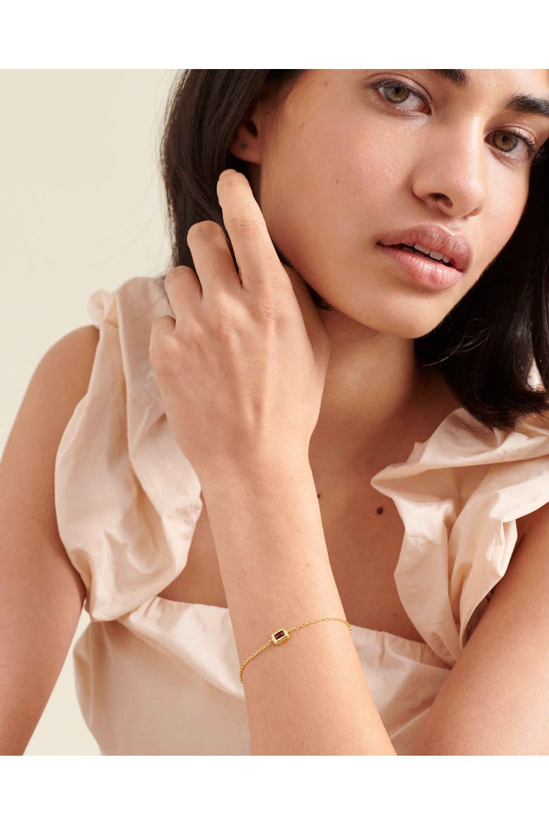 Deco Birthstone Bracelet, Alternate, color, Moonstone (June)