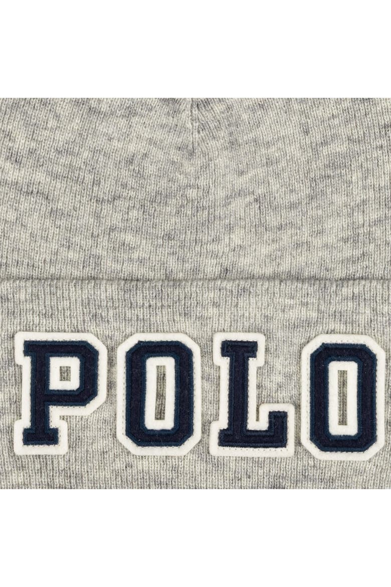 Polo Patch Beanie, Alternate, color, Andover Hthr