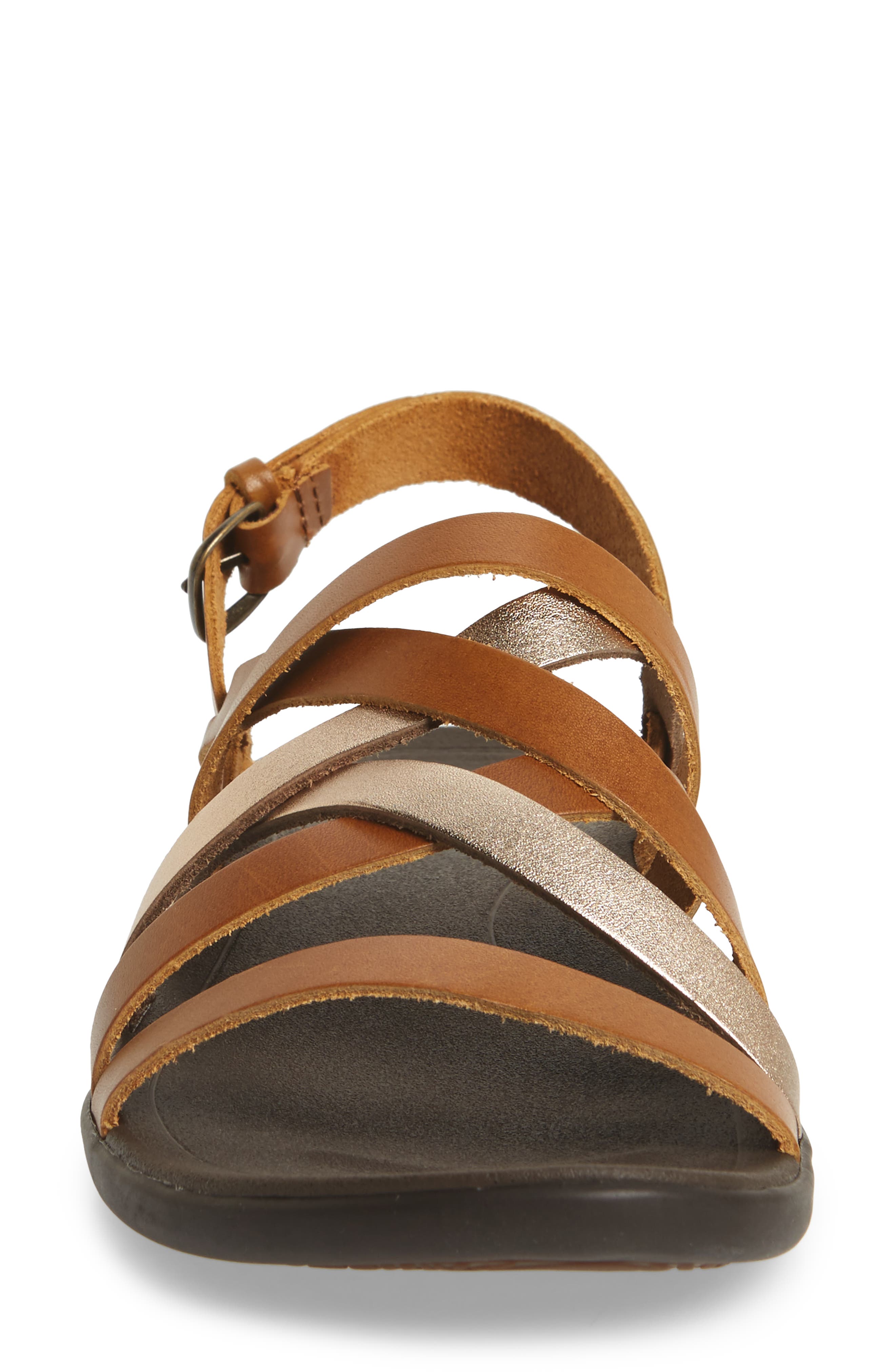 'Awe'Awe Sandal, Alternate, color, SAHARA/ BUBBLY LEATHER