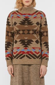 Weekend Max Mara Eritrea Jacquard Mock Neck Sweater