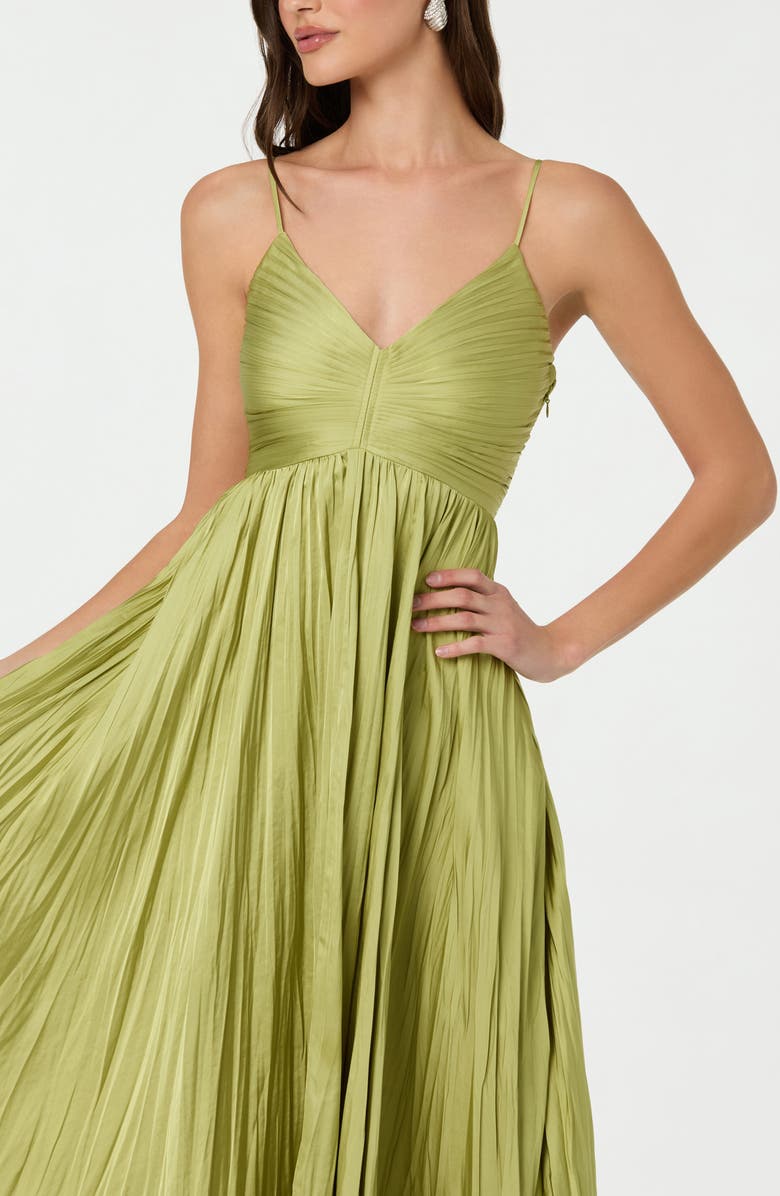 ASTR the Label Maeve Midi Dress, Alternate, color, Lime