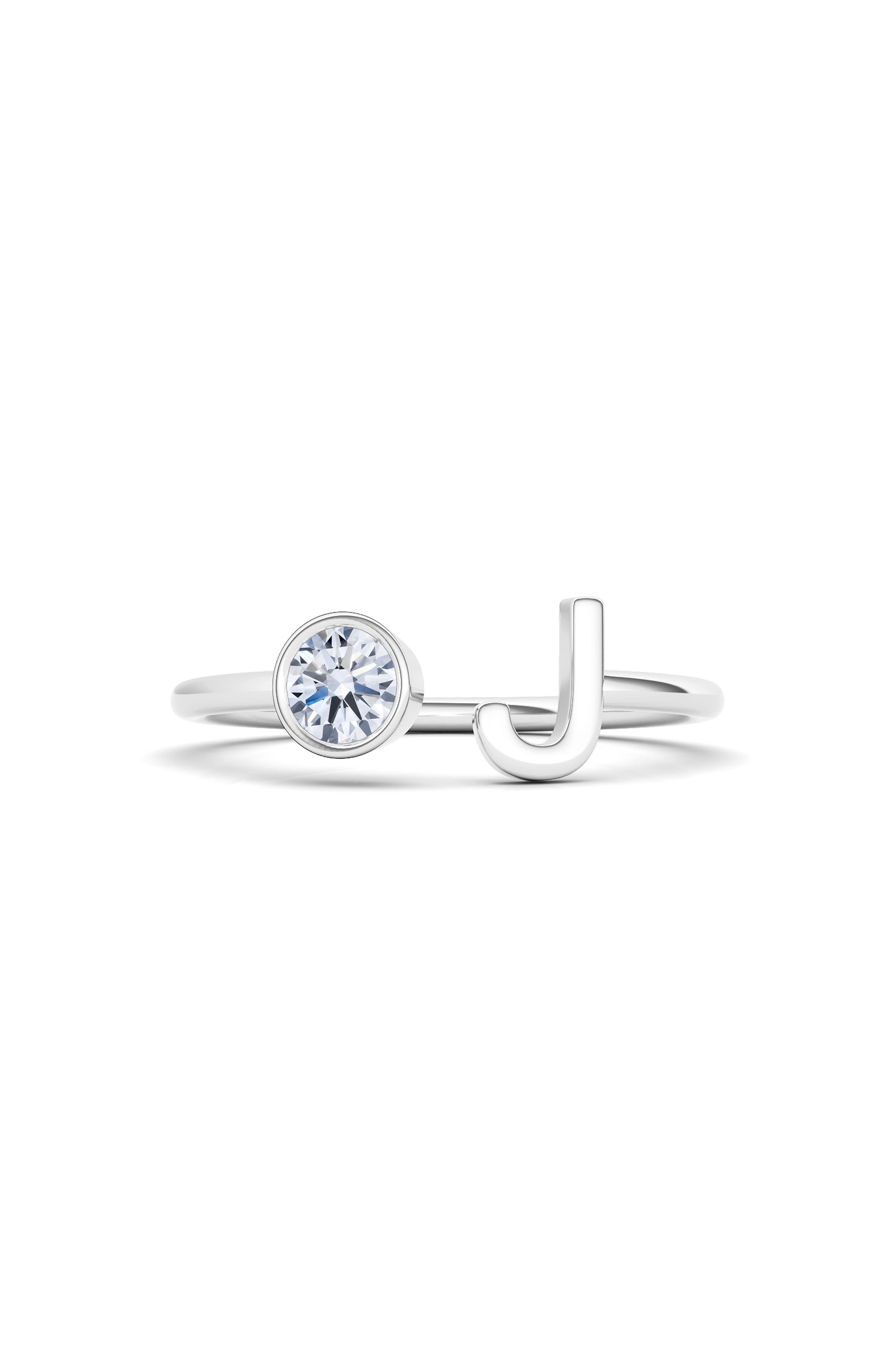 18K WHITE GOLD - J