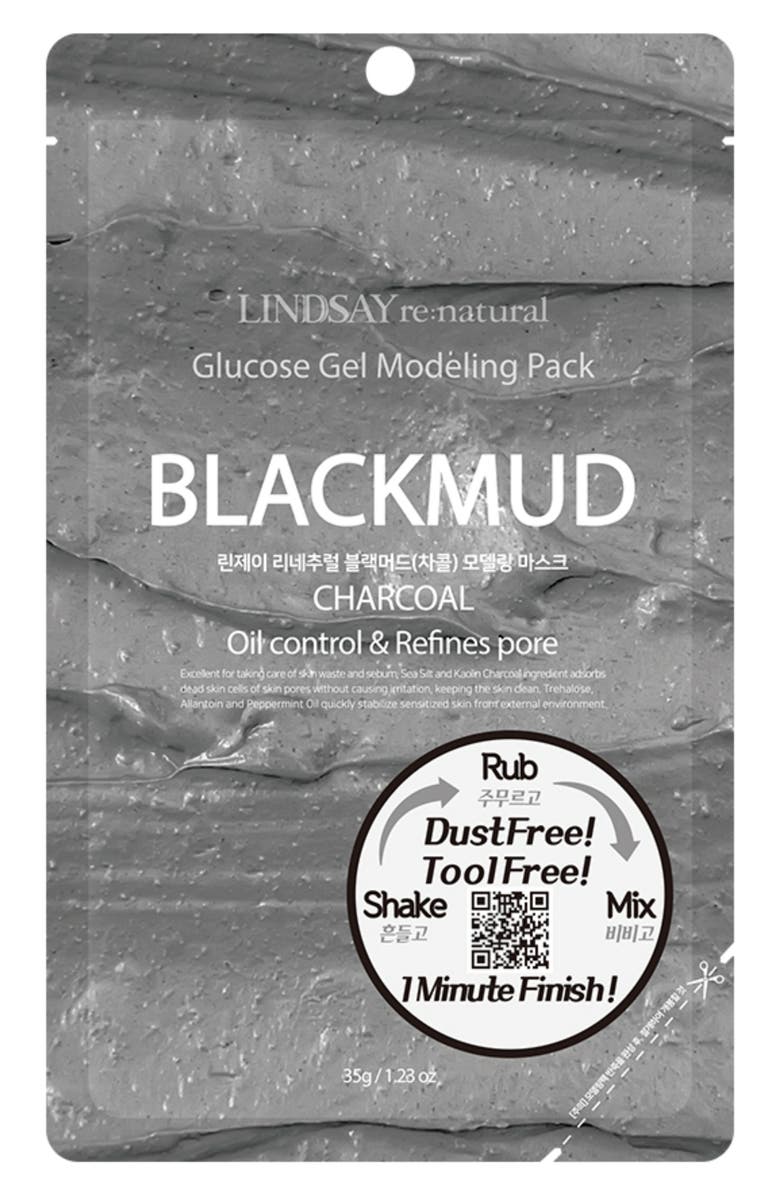LINDSAY re:natural Blackmud Charcoal Modeling Mask Pouch, Main, color,