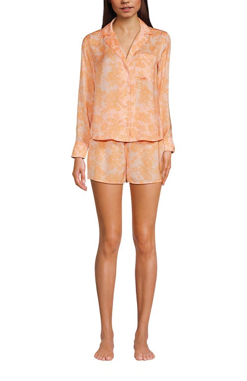 LANDS' END LANDS' END PLUS SIZE MATTE SATIN 2 PIECE PAJAMA SET